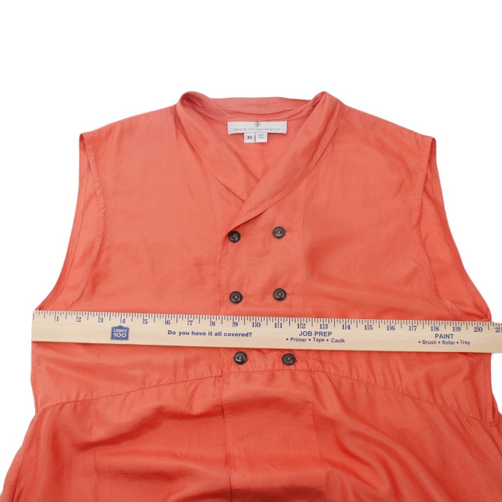 J Morgan Puett Shack Incorporated 100% Silk Empire Dress Vest Duster Long Size M - Picture 10 of 16